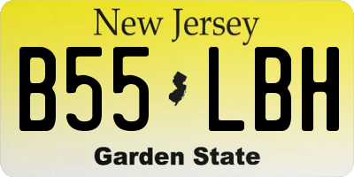 NJ license plate B55LBH
