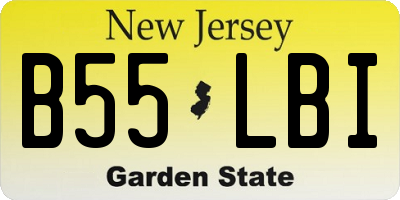 NJ license plate B55LBI