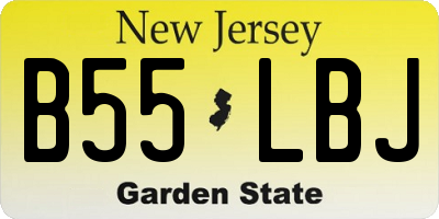NJ license plate B55LBJ
