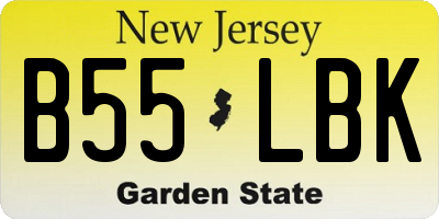 NJ license plate B55LBK