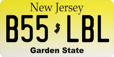 NJ license plate B55LBL