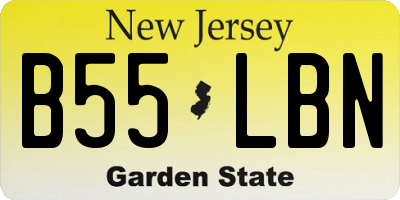 NJ license plate B55LBN