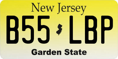 NJ license plate B55LBP