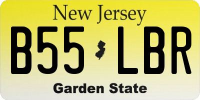 NJ license plate B55LBR