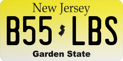 NJ license plate B55LBS