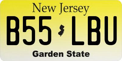 NJ license plate B55LBU