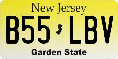 NJ license plate B55LBV
