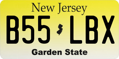 NJ license plate B55LBX
