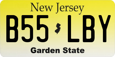 NJ license plate B55LBY