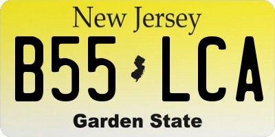 NJ license plate B55LCA