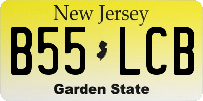 NJ license plate B55LCB