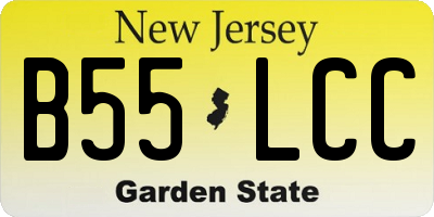 NJ license plate B55LCC