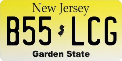 NJ license plate B55LCG