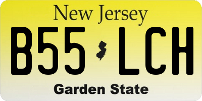 NJ license plate B55LCH