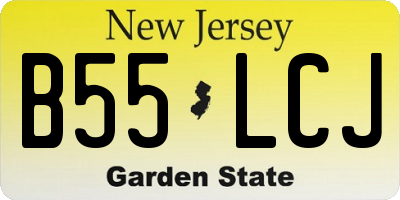 NJ license plate B55LCJ