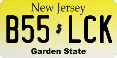 NJ license plate B55LCK