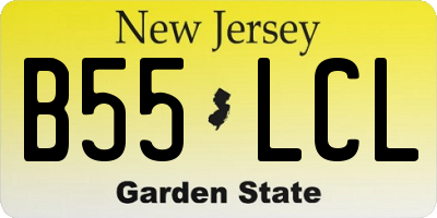 NJ license plate B55LCL