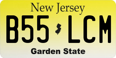 NJ license plate B55LCM