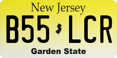 NJ license plate B55LCR