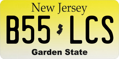 NJ license plate B55LCS
