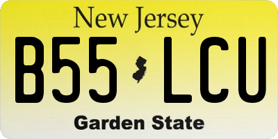 NJ license plate B55LCU