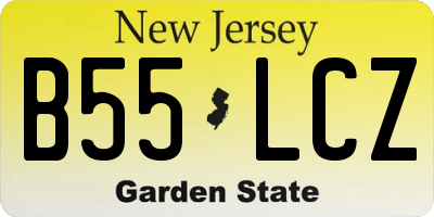 NJ license plate B55LCZ