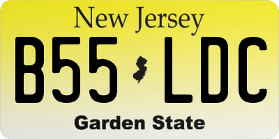 NJ license plate B55LDC