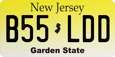 NJ license plate B55LDD