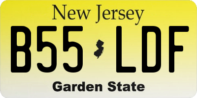 NJ license plate B55LDF