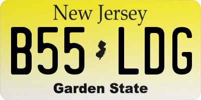 NJ license plate B55LDG