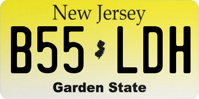 NJ license plate B55LDH