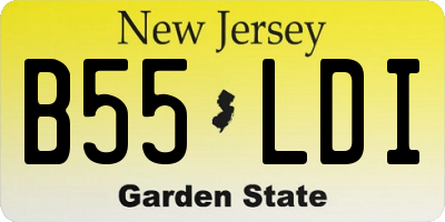 NJ license plate B55LDI