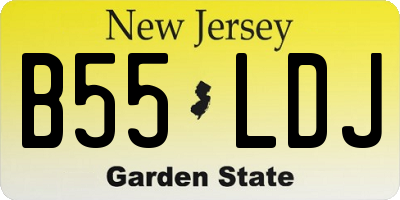 NJ license plate B55LDJ