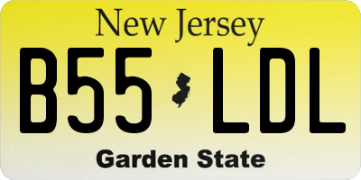 NJ license plate B55LDL