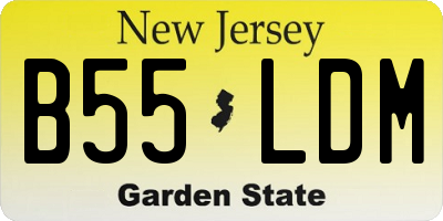 NJ license plate B55LDM