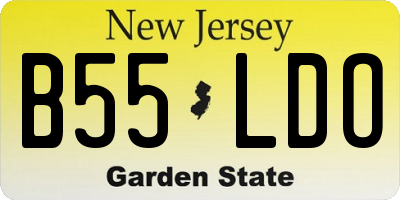 NJ license plate B55LDO