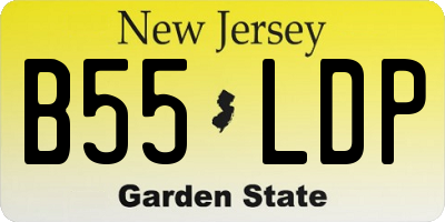 NJ license plate B55LDP