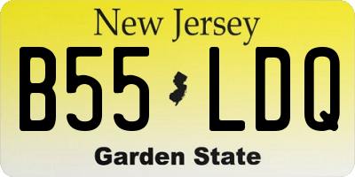 NJ license plate B55LDQ