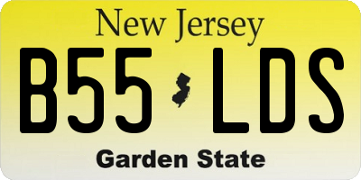 NJ license plate B55LDS