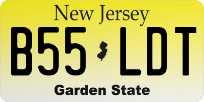 NJ license plate B55LDT