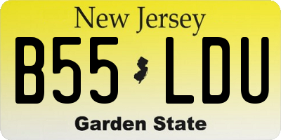 NJ license plate B55LDU
