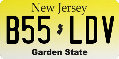 NJ license plate B55LDV