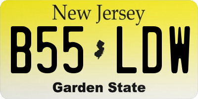 NJ license plate B55LDW