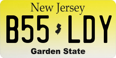 NJ license plate B55LDY
