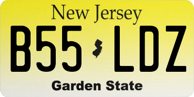 NJ license plate B55LDZ