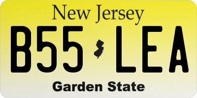 NJ license plate B55LEA