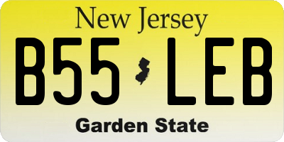 NJ license plate B55LEB