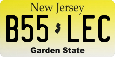 NJ license plate B55LEC