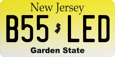 NJ license plate B55LED