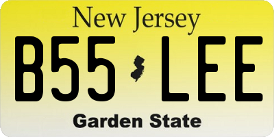 NJ license plate B55LEE